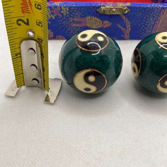 Chinese Large Musical Baoding Balls Stress Relief Relaxation Asian with Case - Picture 6 of 11